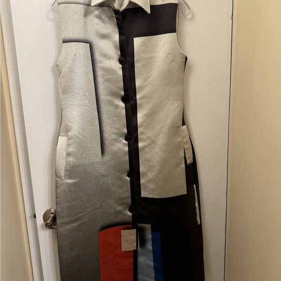 Stylish Colorblock Midi Dress - Picture 5 of 5